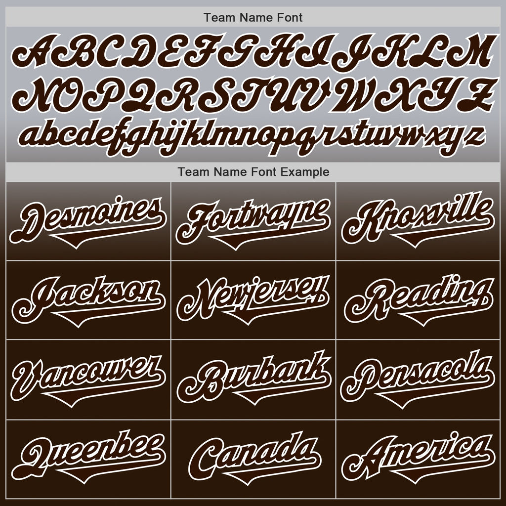 Custom Gray Brown-White Authentic Fade Fashion Baseball Jersey
