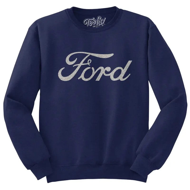 Faded Ford Cat Logo Navy Blue T-Shirts