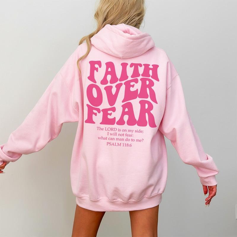 Faith Over Fear Christian Bible Verse Christian Jesus Church Religious T-Shirts