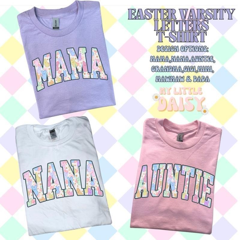 Family Easter Dad Nana Mama Mini Easter Spring Shirt Easter Bunny Happy Easter Easter Day Shirt T-Shirts