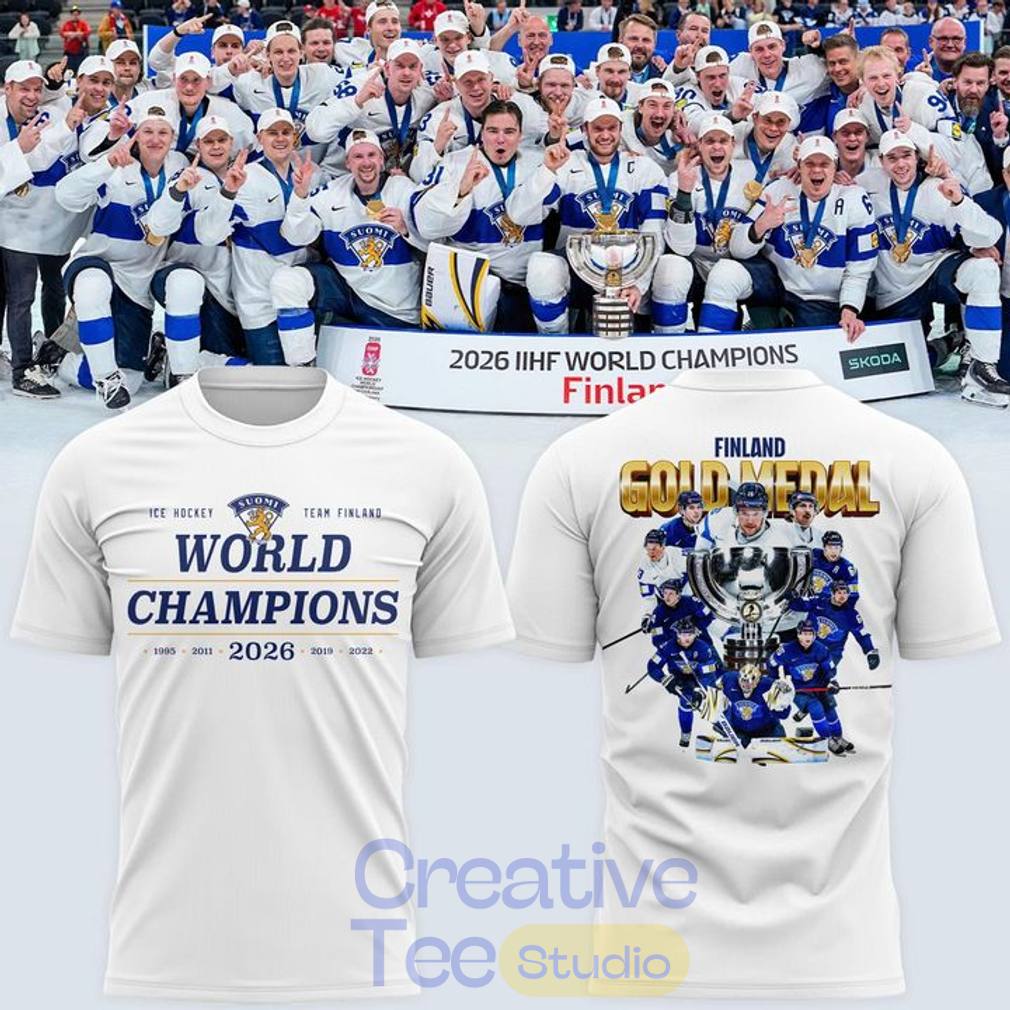 Finland 2026 IIHF Champions Leijonat Maailmanmestarit 2026 T-Shirt