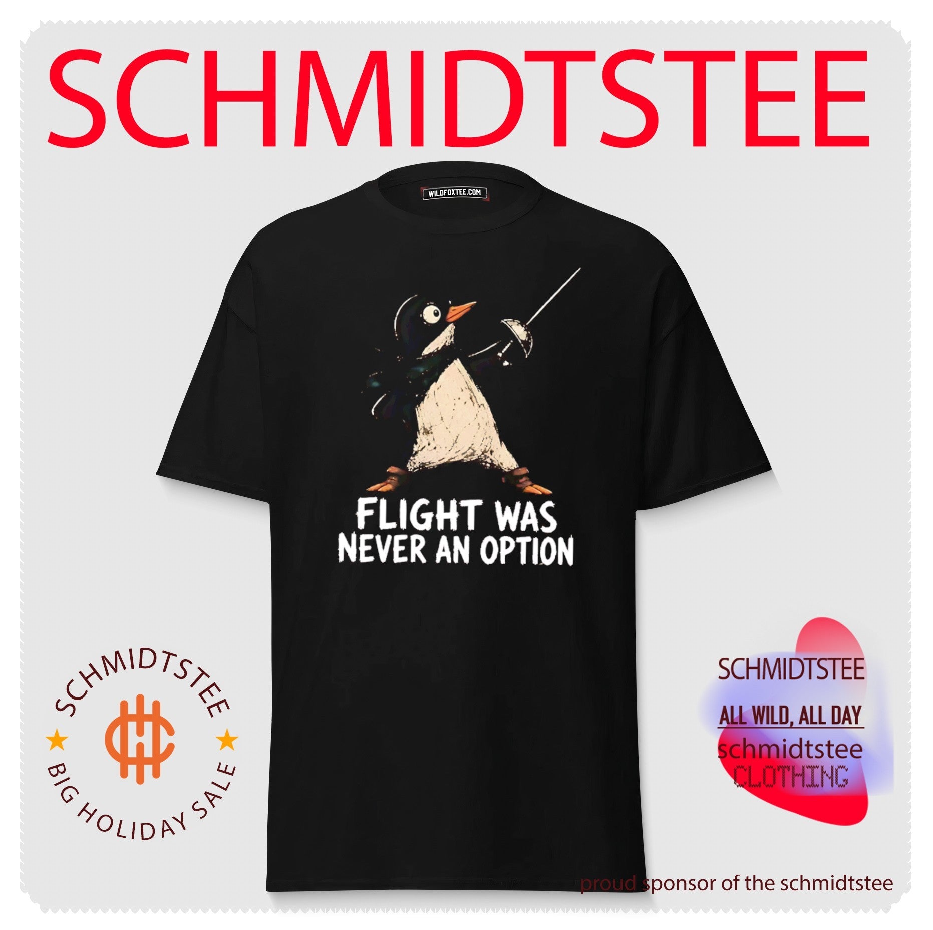 Flight Was Never an Option Penguin Fencer shirt