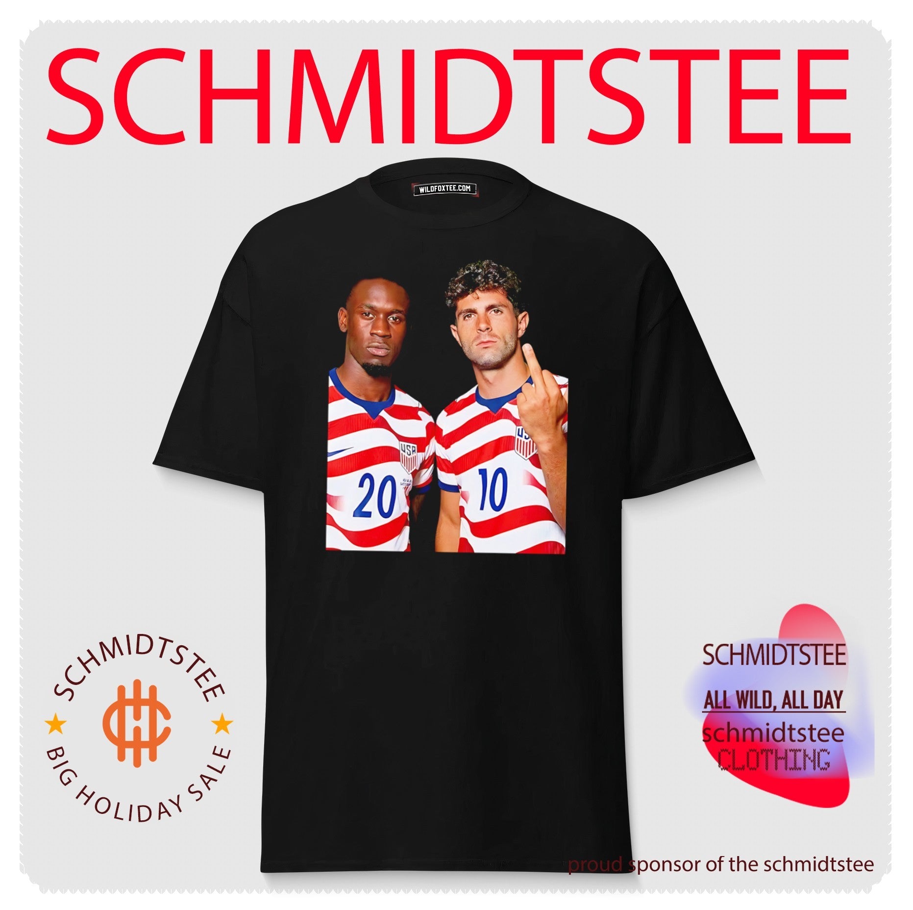 Folarin Balogun and Christian Pulisic United States National Football middle finger shirt