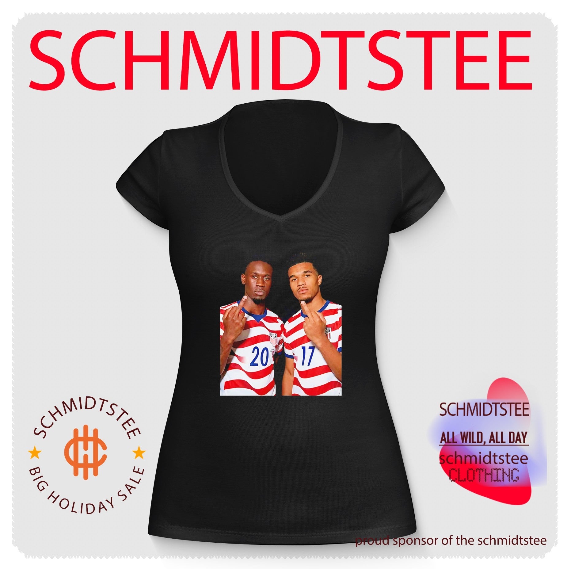 Folarin Balogun and Malik Tillman USMNT middle finger shirt