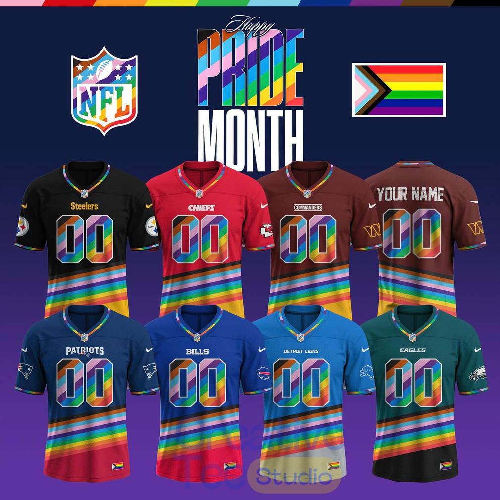 Football All Teams x Happy Pride Month Custom Jersey