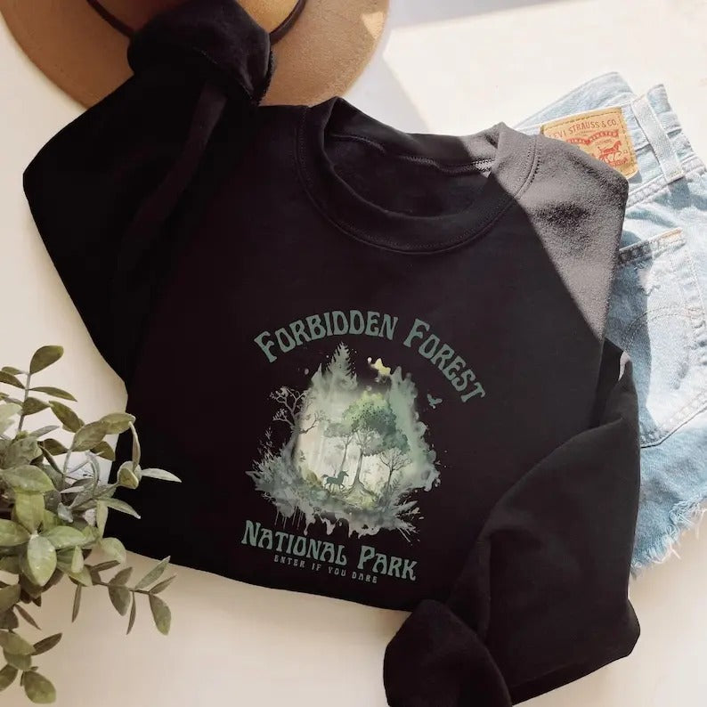 Forbidden Forest National Park Bookish Shirt National Park Wizard Shirt Forbidden Forest Wizard Menswear T-Shirts