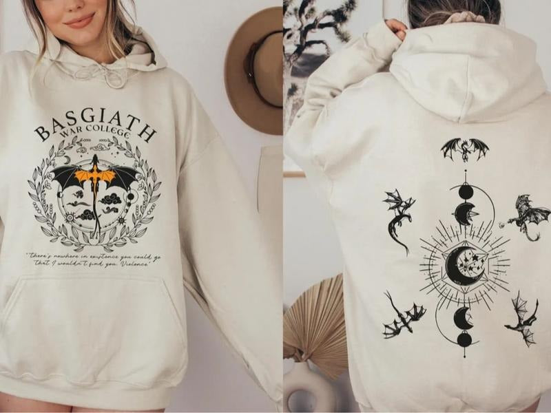 Fourth Wing Double Sided Basgiath War College Dragon Rider Rebecca Yoros Violet Sorrengail Empyrean Shirt T-Shirts