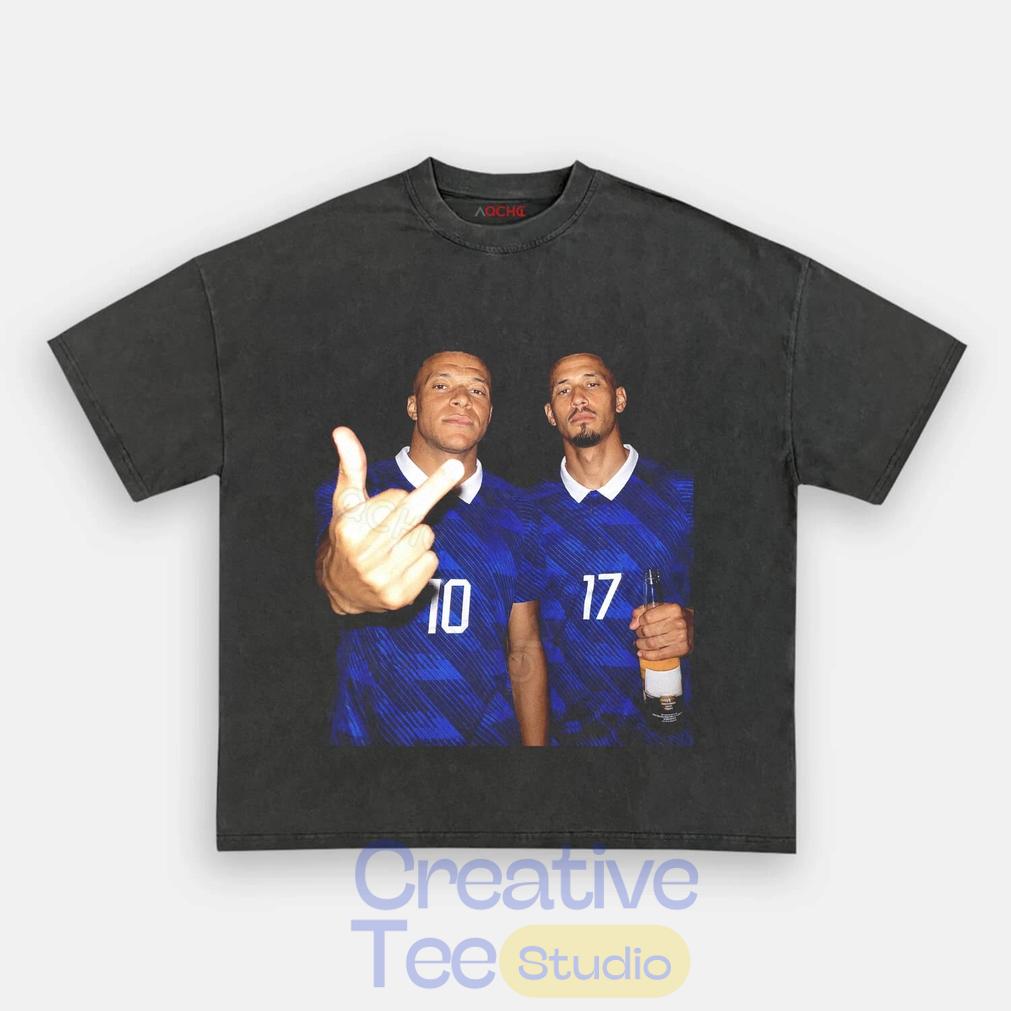 France National Team Mbappé x Saliba Drunk Smoke T-Shirt