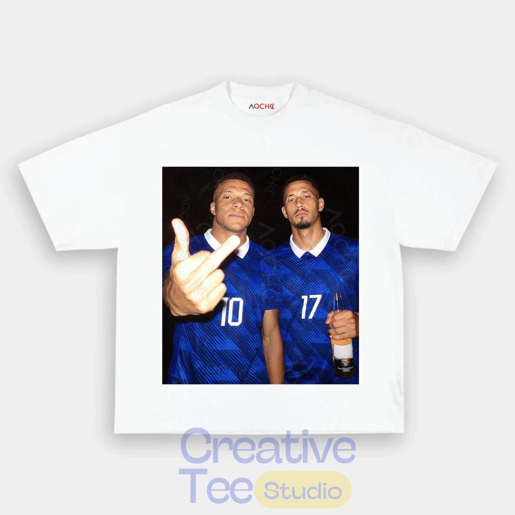 France National Team Mbappé x Saliba Drunk Smoke T-Shirt