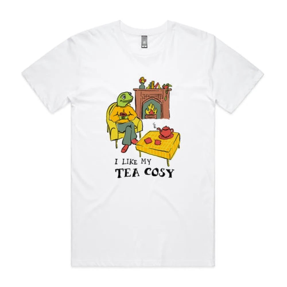 Frog I like my tea cosy meme tee