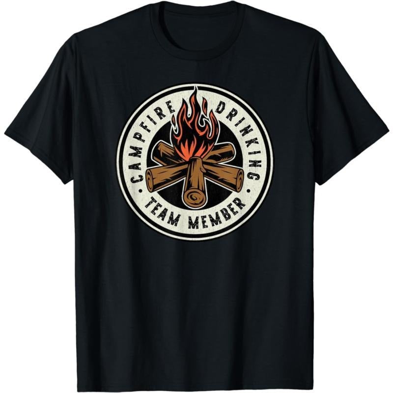 Funny Camping Shirts Campfire Drinking Team Shirts Fun Comfort Colors T-Shirts