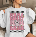 Funny Mama Mama Mommy Mom Bruh Mama Funny Mama Quotes Checkered Mama Mom T-Shirts