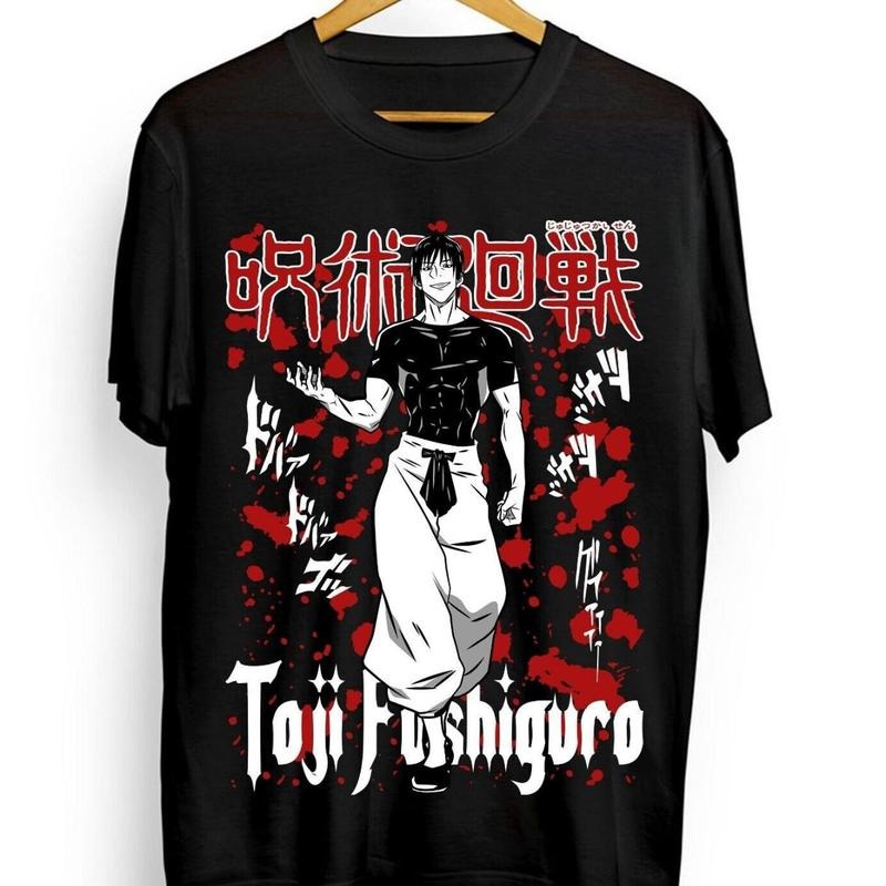 Fushiguro Toji Jujutsu Kaisen Anime Horror Manga Short Sleeve All Sizestyle{N002}2 T-Shirts