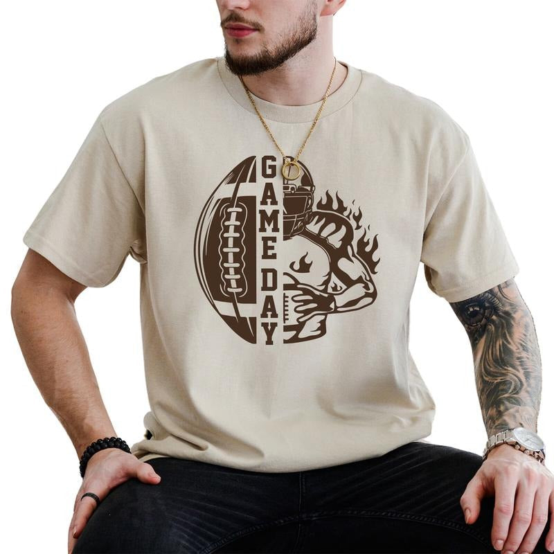 Game Day Football Day Shirt Football Season Unhinged Football Lover Game Day Top Menswear T-Shirts
