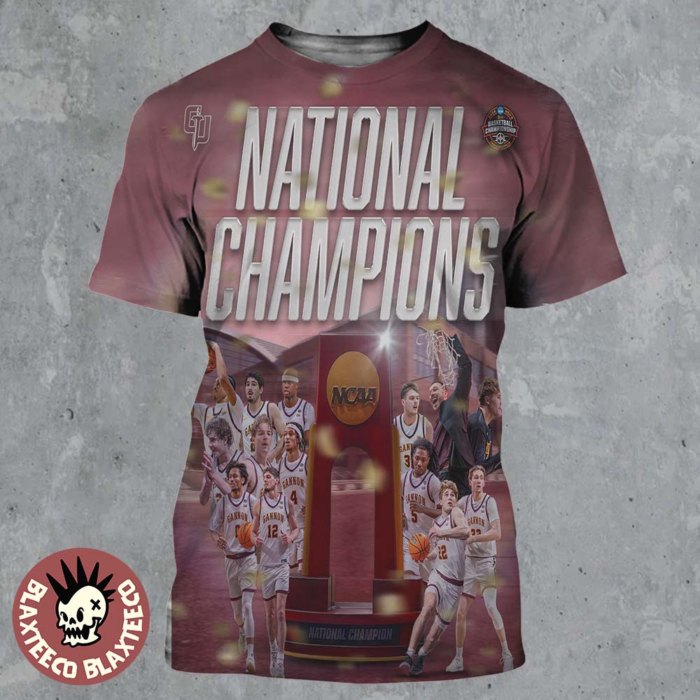 Gannon Golden Knights Men’s Basketball 2026 NCAA DII National Champions All Over Print Shirt