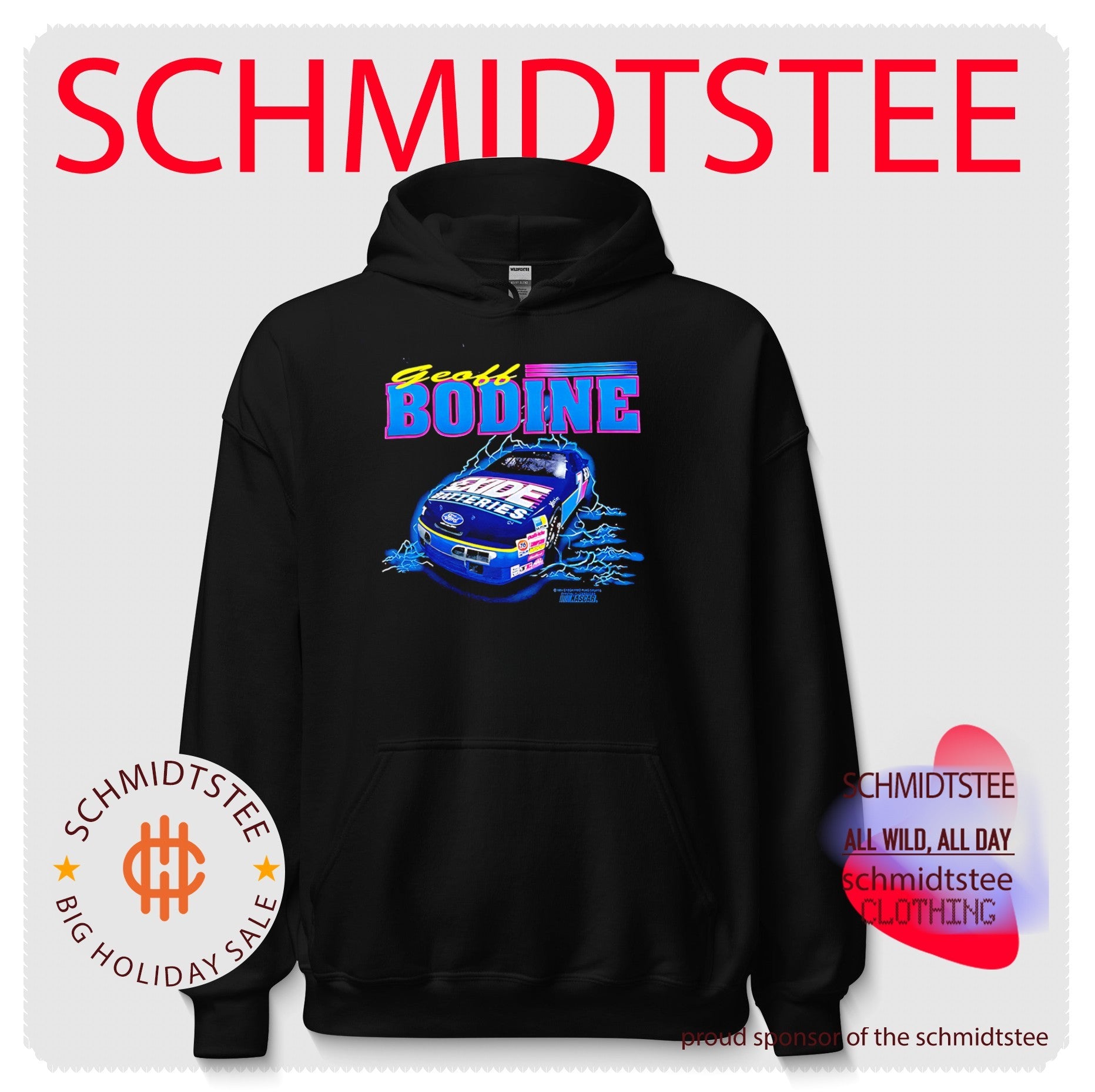 Geoff Bodine Exide Batteries NASCAR Ford Thunderbird shirt