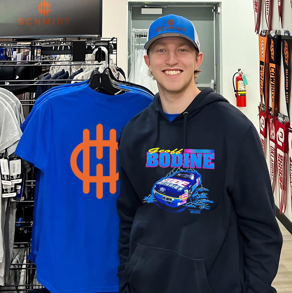 Geoff Bodine Exide Batteries NASCAR Ford Thunderbird shirt