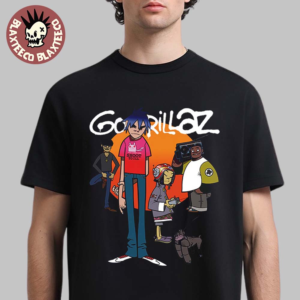 Gorillaz The Mountain Tour Summer 2026 Europe And UK Merch Band Photo T-Shirt