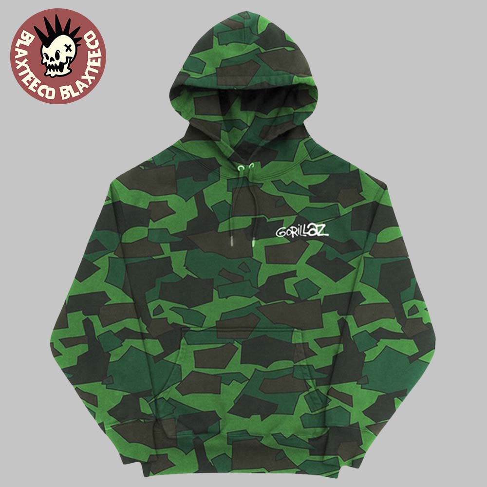 Gorillaz The Mountain Tour Summer 2026 Europe And UK Merch Camo Hoodie