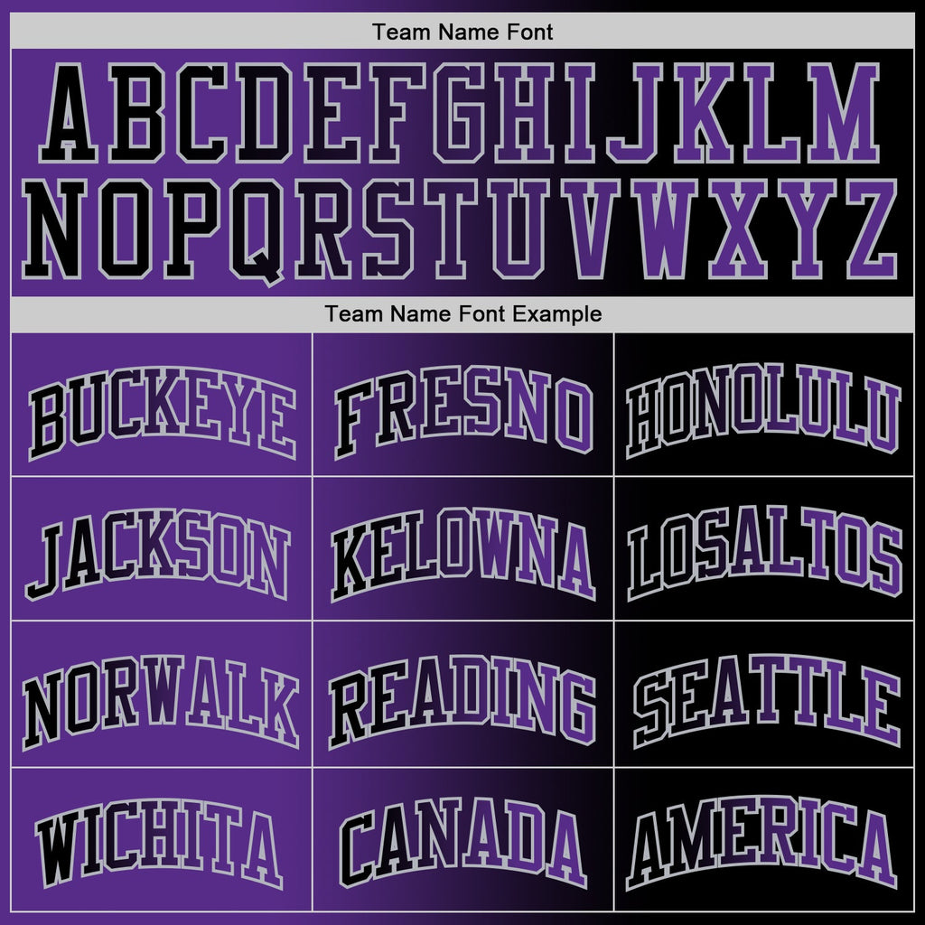 Custom Black Purple-Gray Authentic Gradient Fashion Basketball Jersey