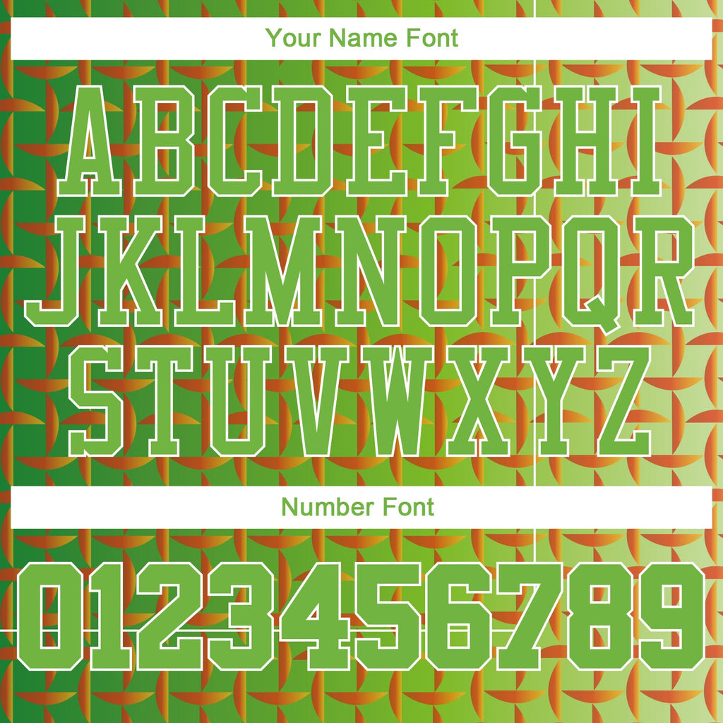 Custom Green Neon Green-White 3D Pattern Design Authentic Baseball Jersey