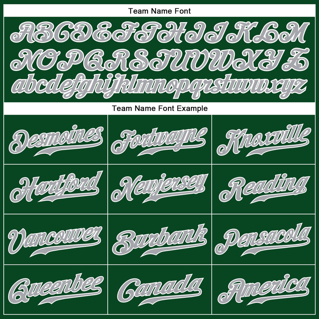 Custom Green Gray-White Authentic Sleeveless Baseball Jersey