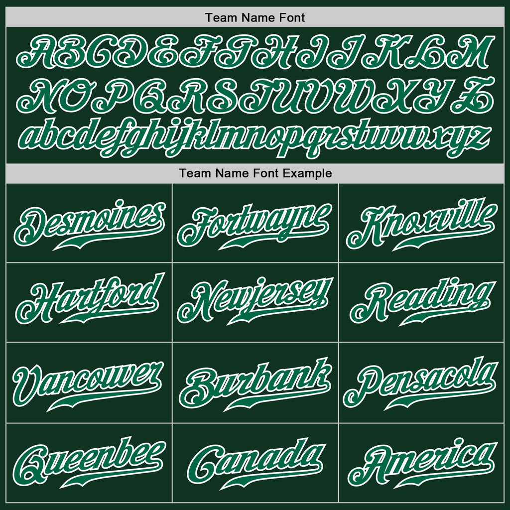 Custom Green White Pinstripe Kelly Green-White Authentic Baseball Jersey