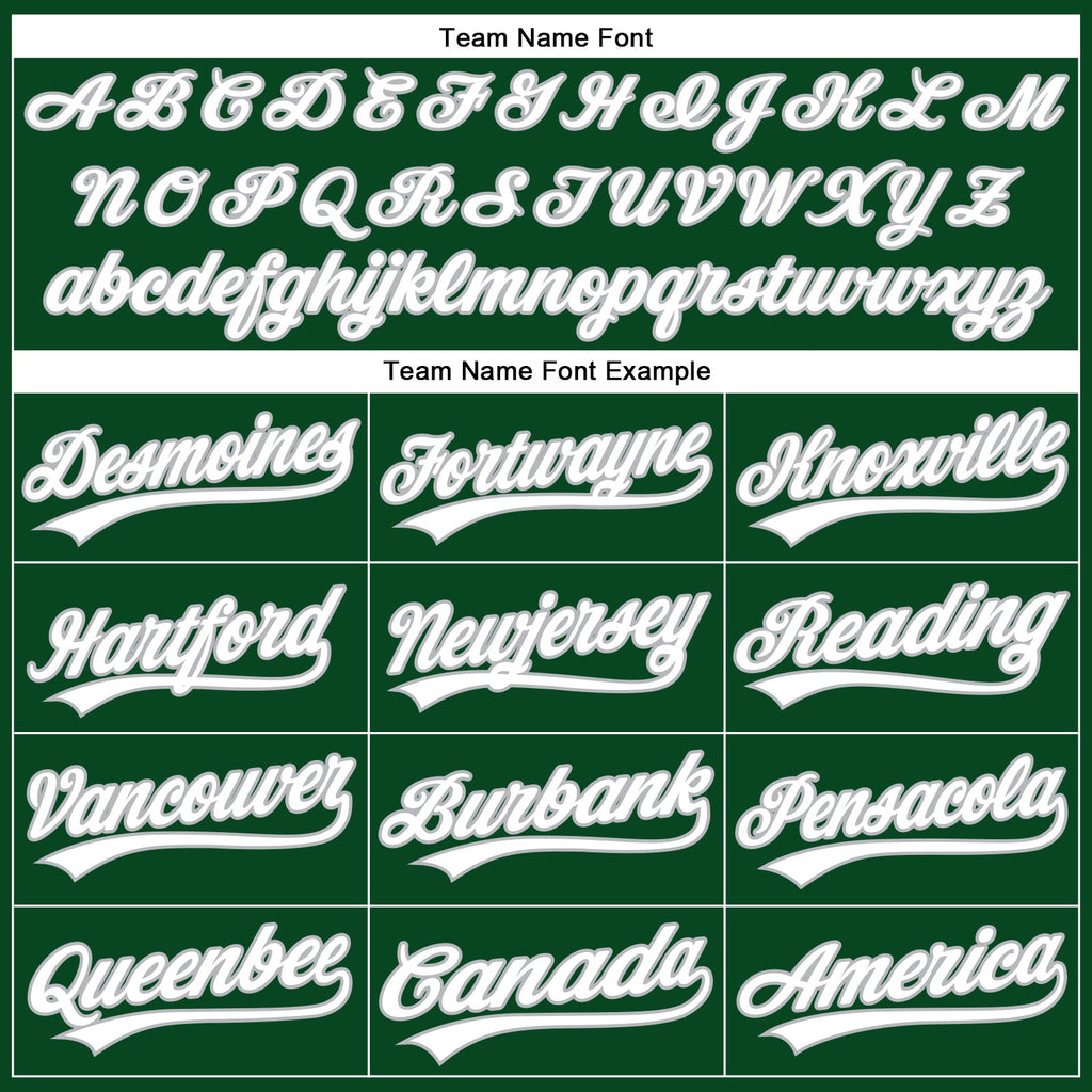Custom Green White Pinstripe Gray Authentic Baseball Jersey