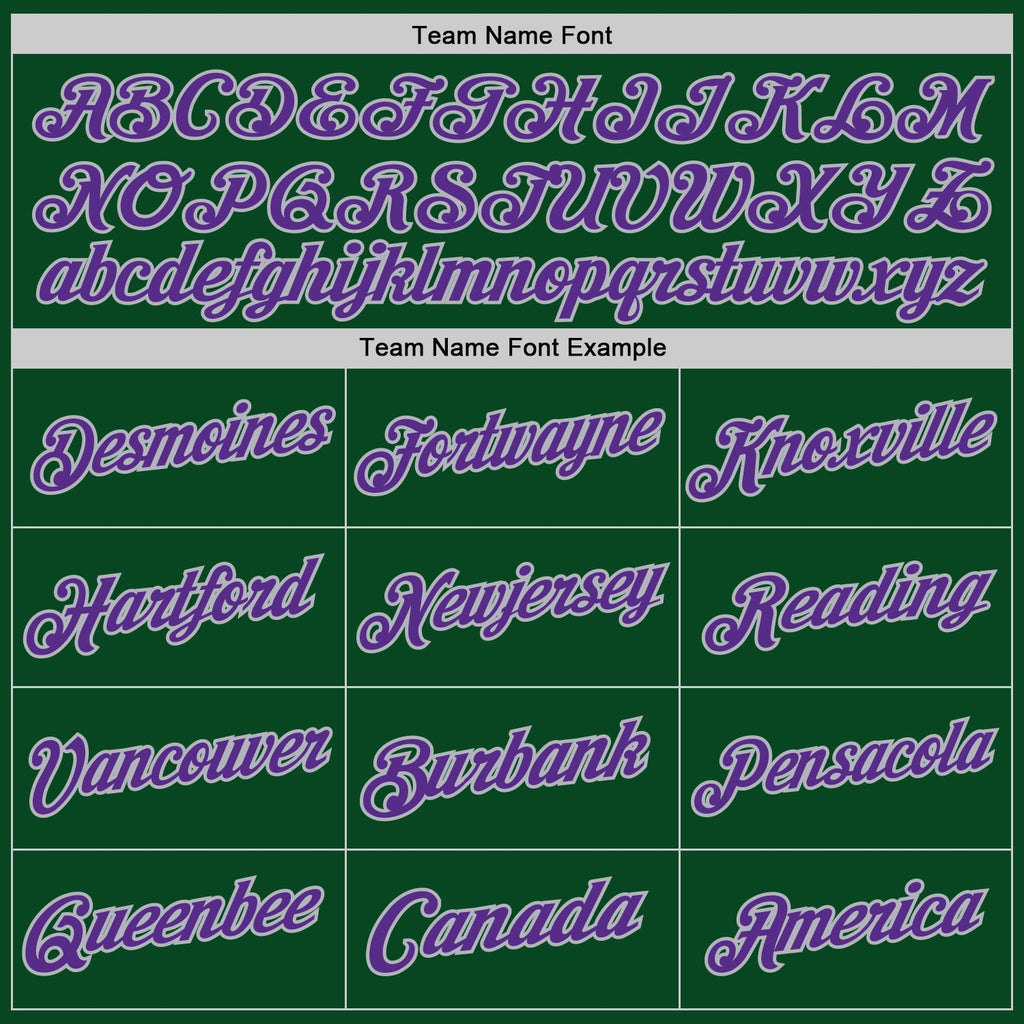 Custom Green Purple-Gray Authentic Throwback Basketball Jersey