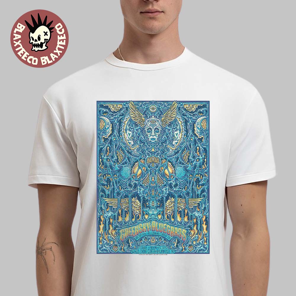 Greensky Bluegrass Kalamazoo Michigan 2025 Venue Poster At Wings Event Center On October 31 And November 1 2025 T-Shirt