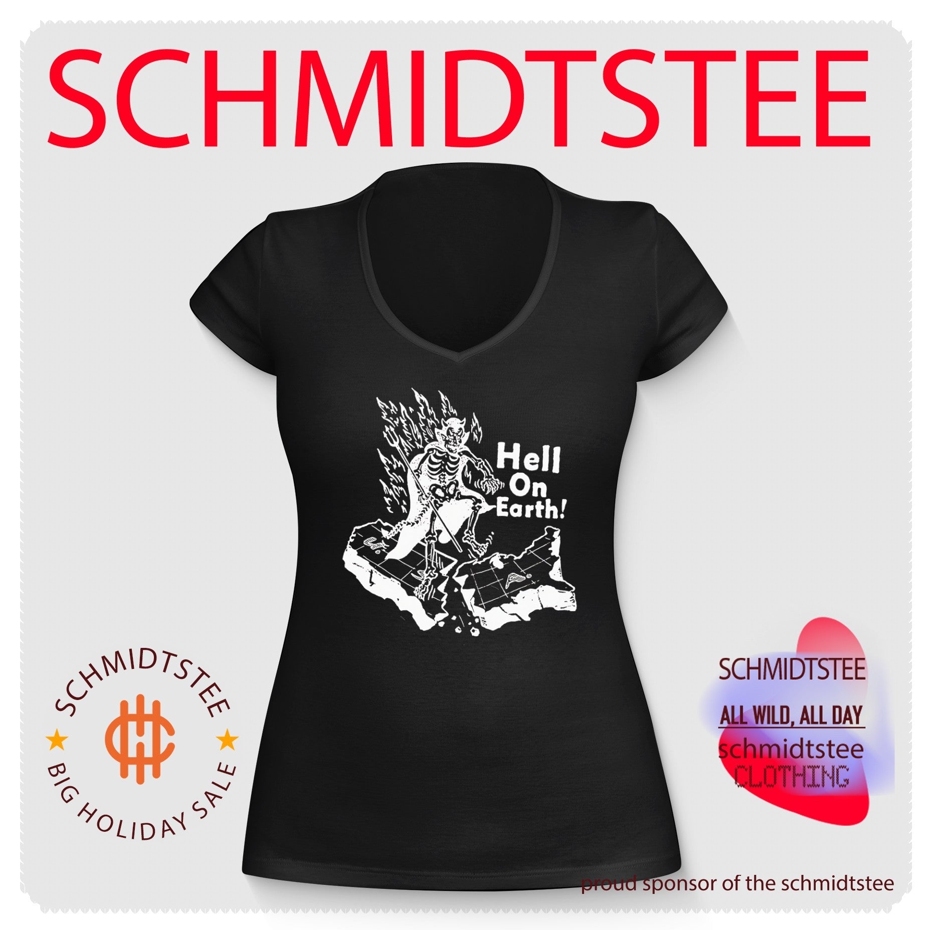 Hell on Earth Skeleton Devil with Trident shirt