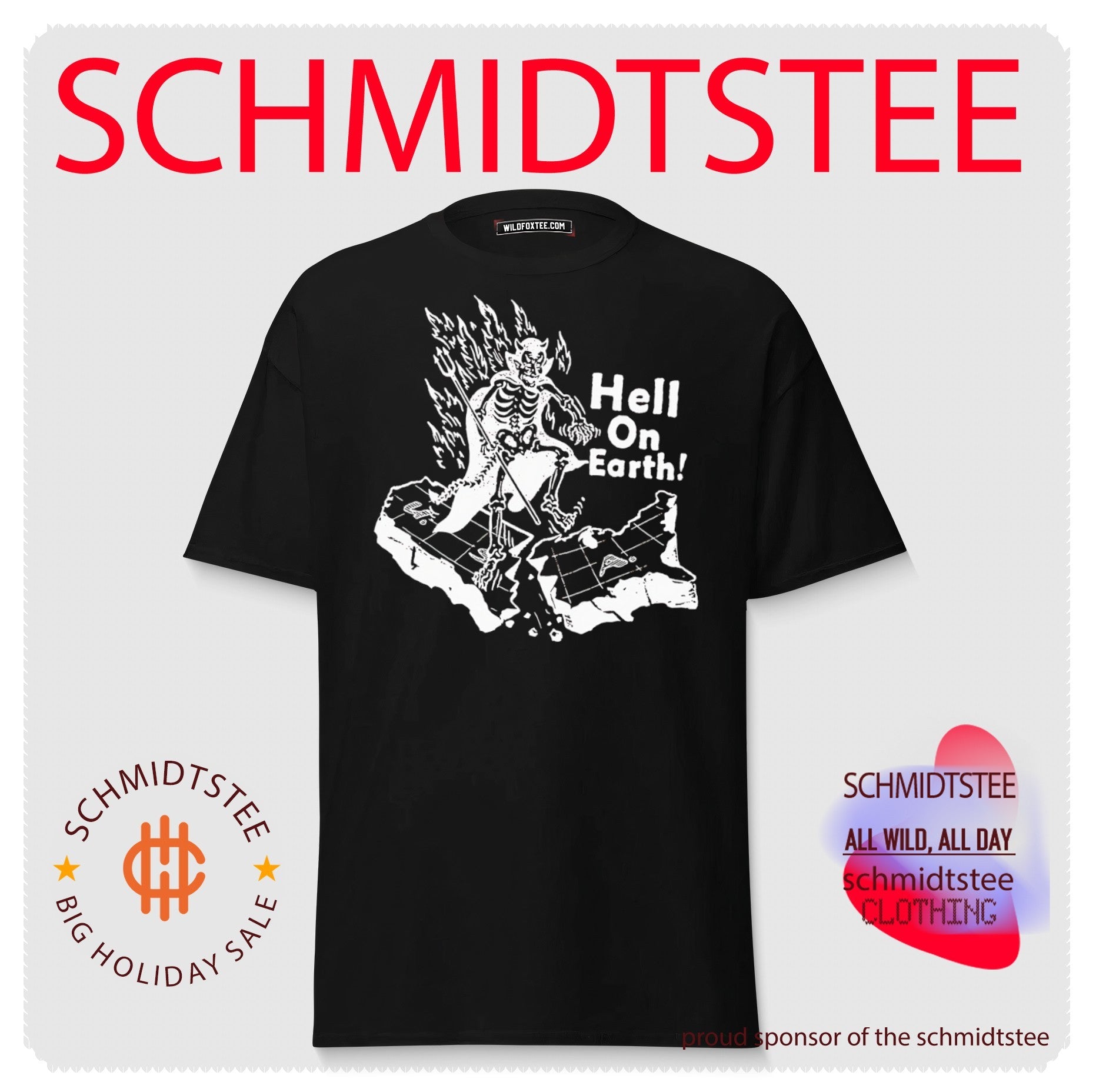 Hell on Earth Skeleton Devil with Trident shirt