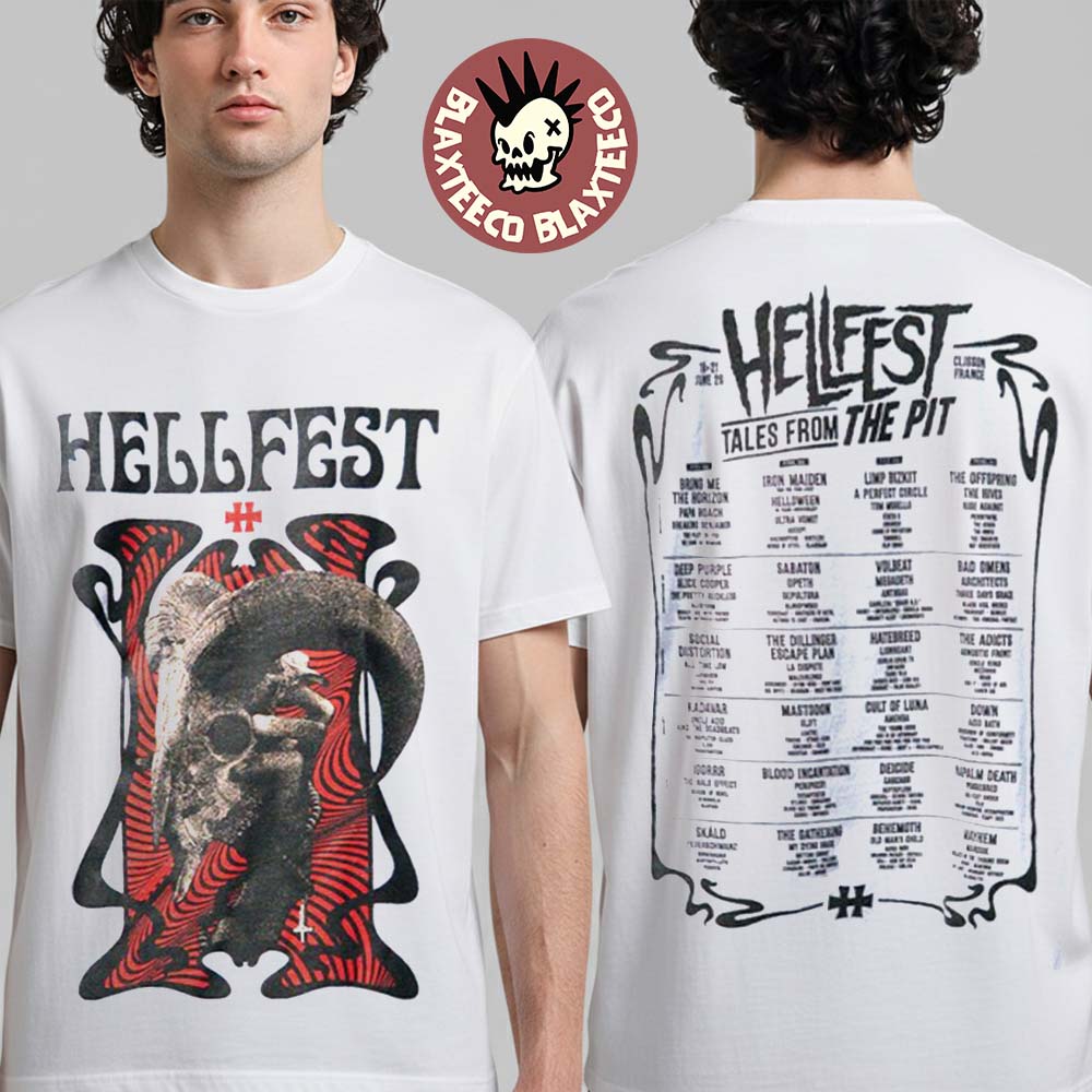 Hellfest 2026 Tales From The Pit Sanctuary Merch In Clisson France From June 18 To 21 2026 Goat Skull T-Shirt