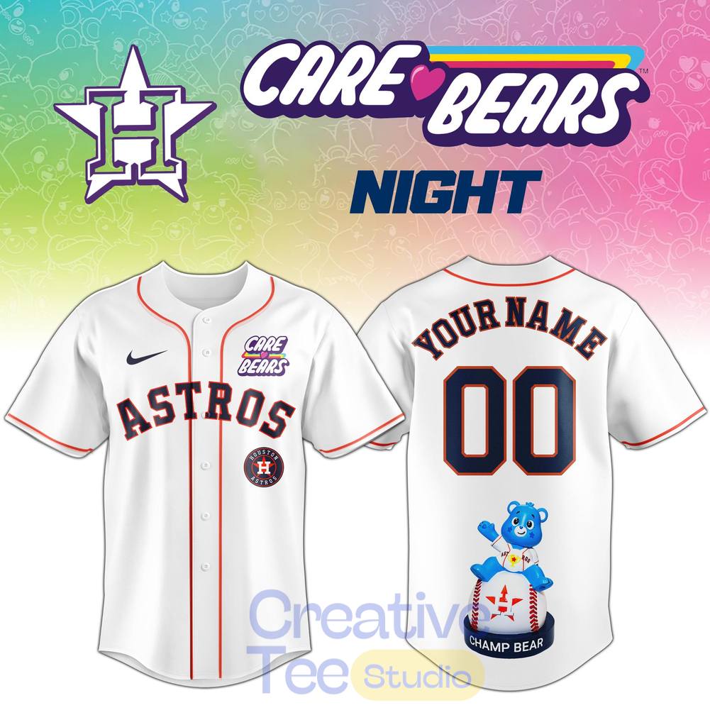 Houston Astros Care Bears Night Special Baseball Jersey
