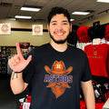 Houston Astros cowboy hat and bandana graphic shirt