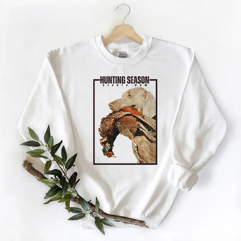 Hunting Season Stars Now Dog Mallard Duck Nature Animal Lover Husband Wife Cotton Menswear Day T-Shirts