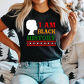 I Am Black History African American Shirt Proud Black History Juneteenth Freedom Short Sleeve Black Pride Shirt T-Shirts