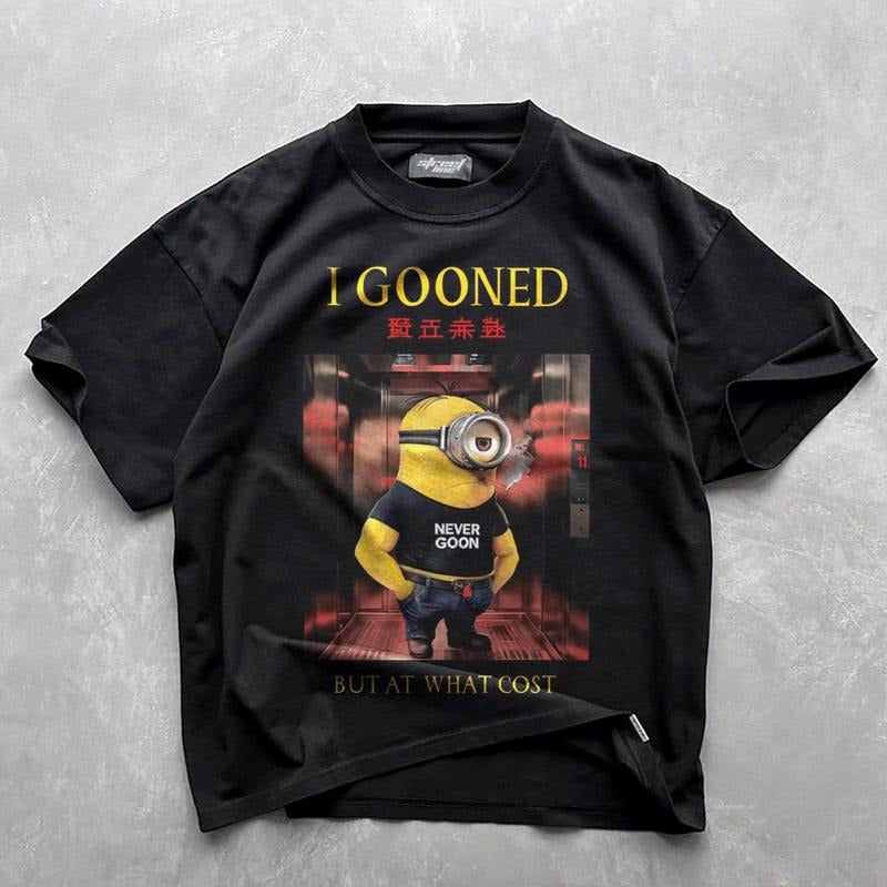 I Gooned But What Cost Funny Japanese Gooning Meme Shirt Funny Meme Shirts Weird Shirts Y2k Tiktok Goon Meme T-Shirts