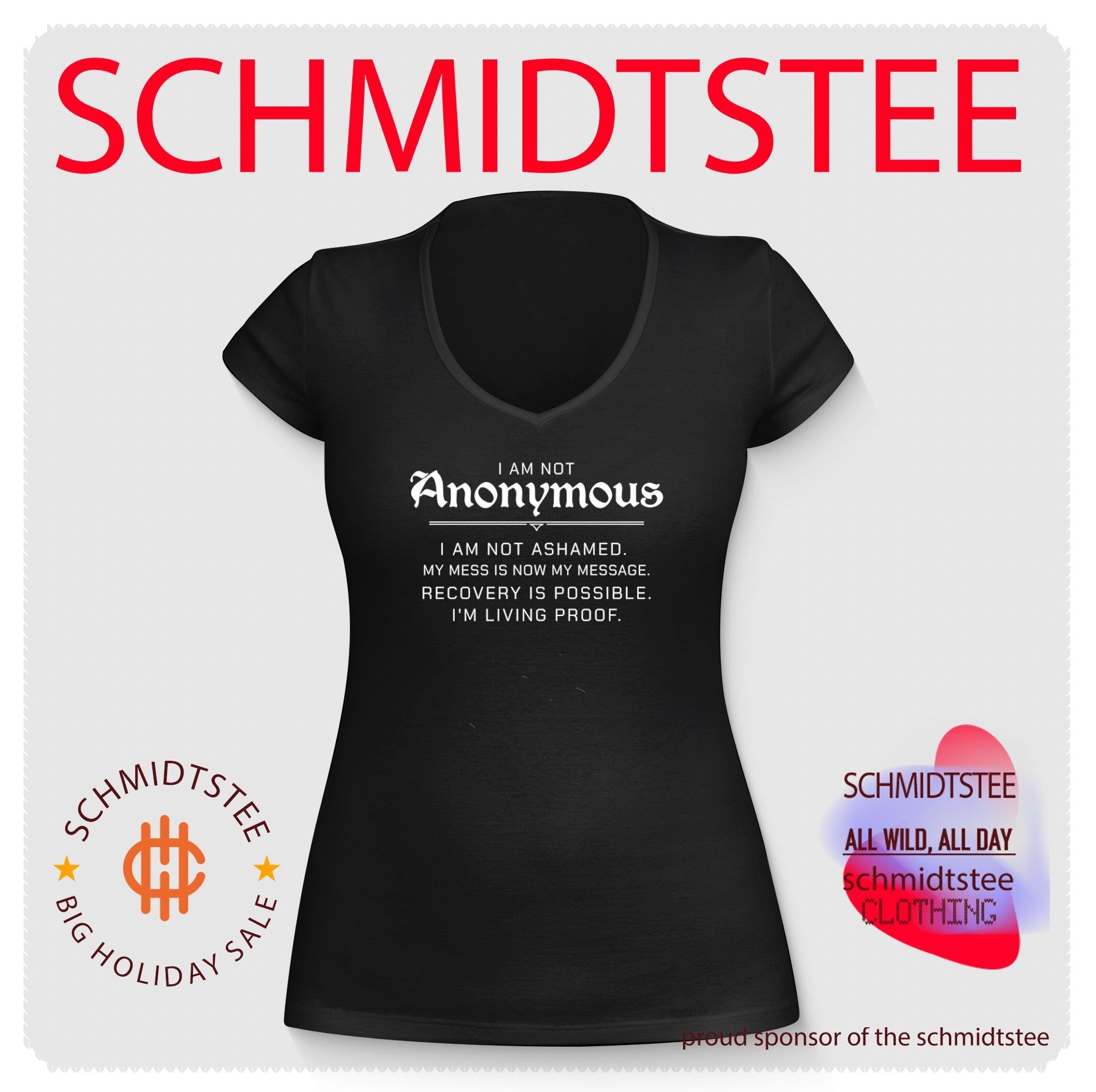 I am not anonymous I am not ashamed my mess is now my message recovery is possible I’m living proof shirt