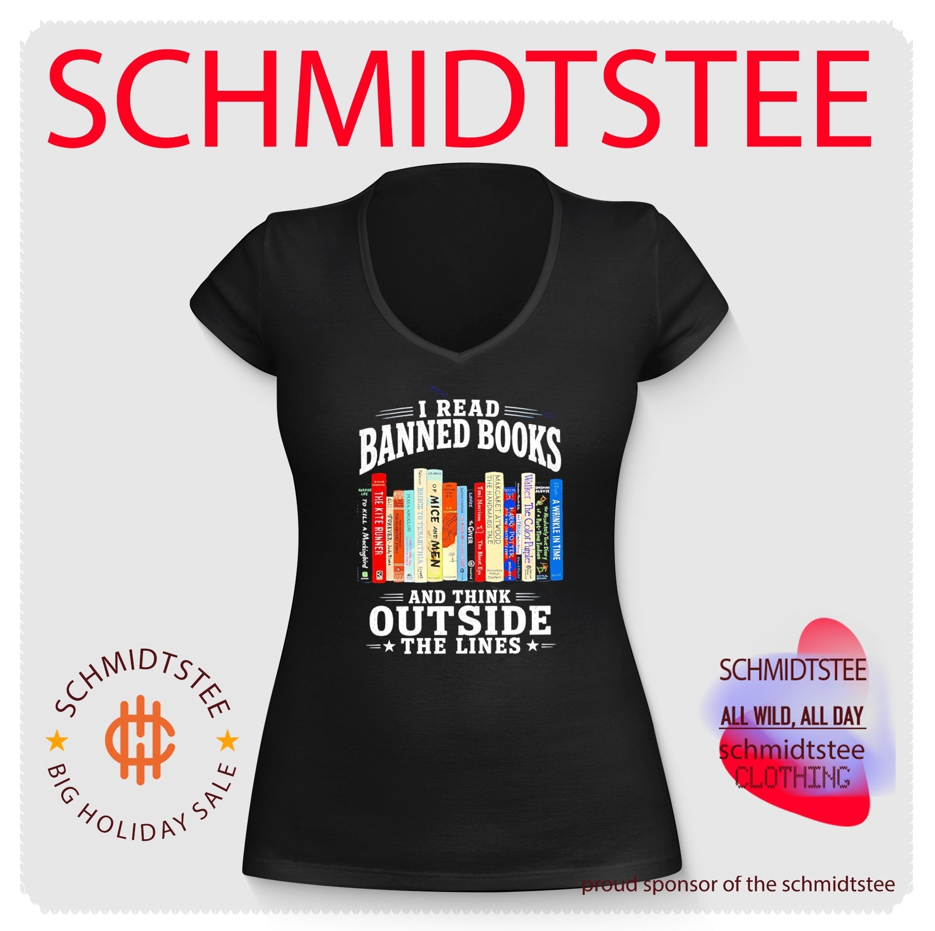 I read banned books and think outside the lines graphic shirt