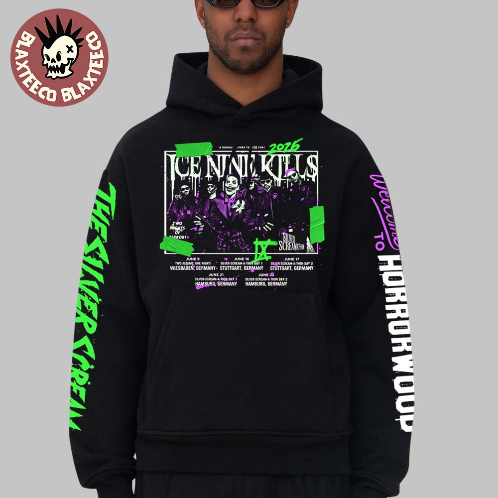 Ice Nine Kills The Silver Scream Welcome To Horrorwood Europe Tour 2026 Joker Hoodie