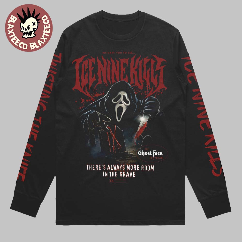 Ice Nine Kills The Silver Scream Welcome To Horrorwood Europe Tour 2026 See Ghost Face In Person Long Sleeve
