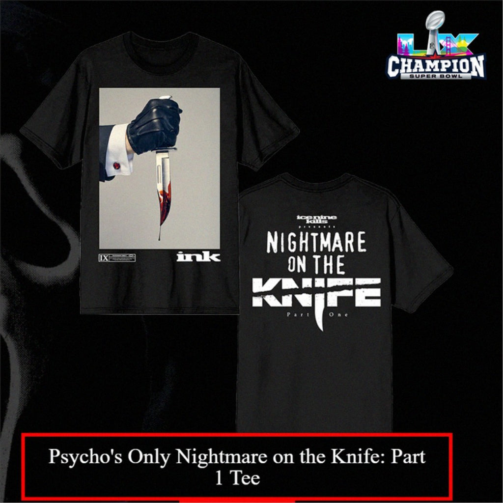 Ice Nine Kills X Scream 7 Nightmare On The Knife Part One Psycho’s Only T-Shirts