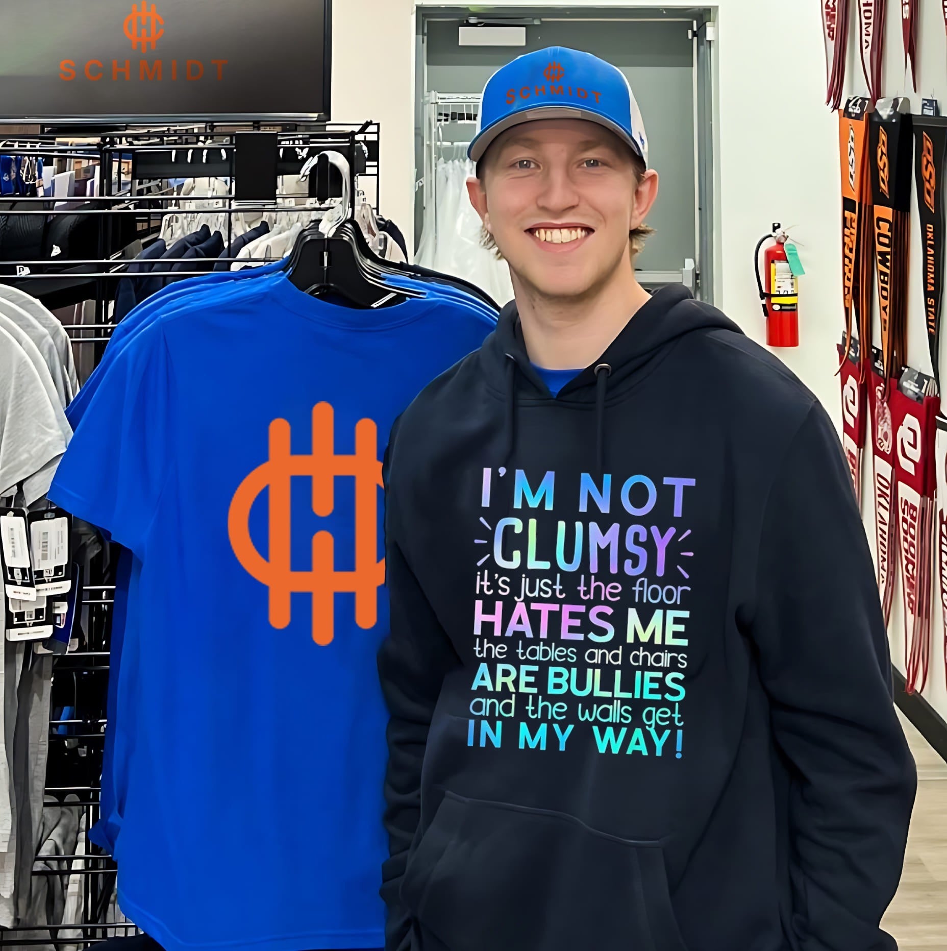 I’m not clumsy it’s just the floor hates me the tables and chairs are bullies and the walls get in my way shirt