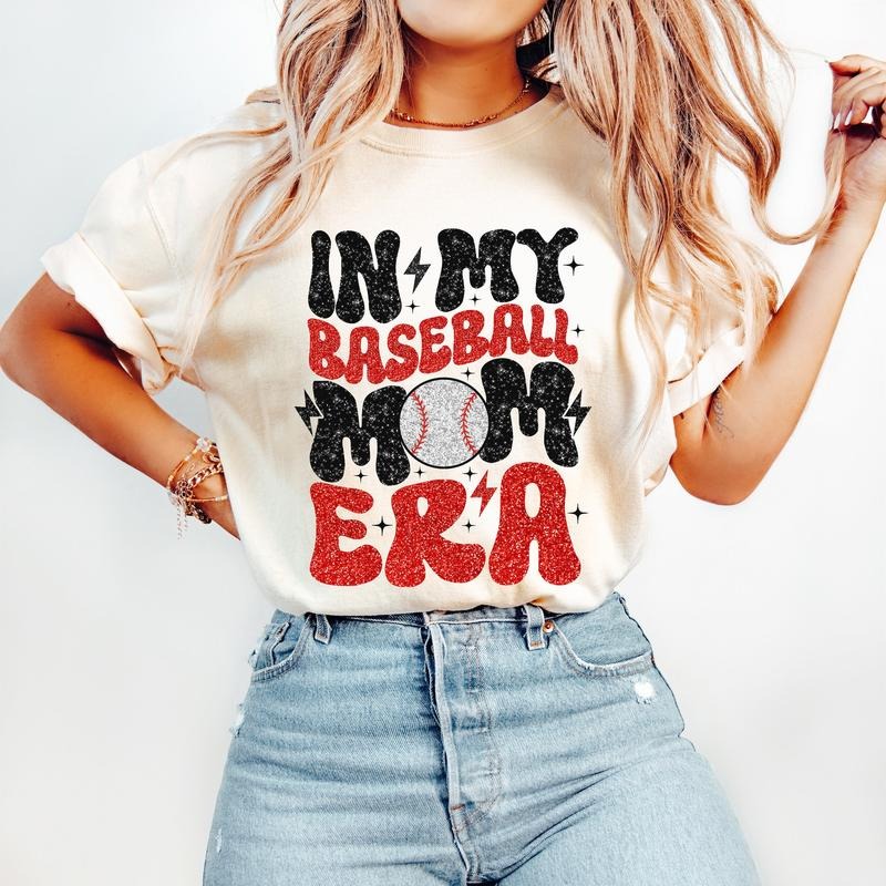 My Baseball Mom Era Baseball Sports Baseball Mom Baseball Mama T-Shirts