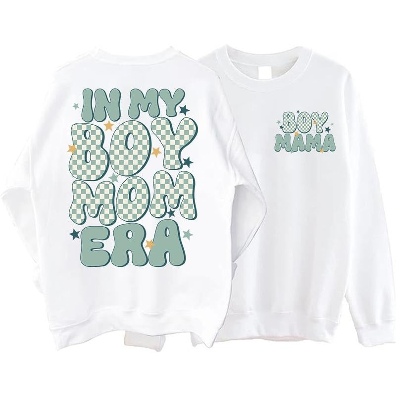 My Boy Mom Era 2 Sides Boy Mom Shirts Gender Reveal Shirt Boy Mom Club Boy Mom Era New Mom Boy Mom Club T-Shirts