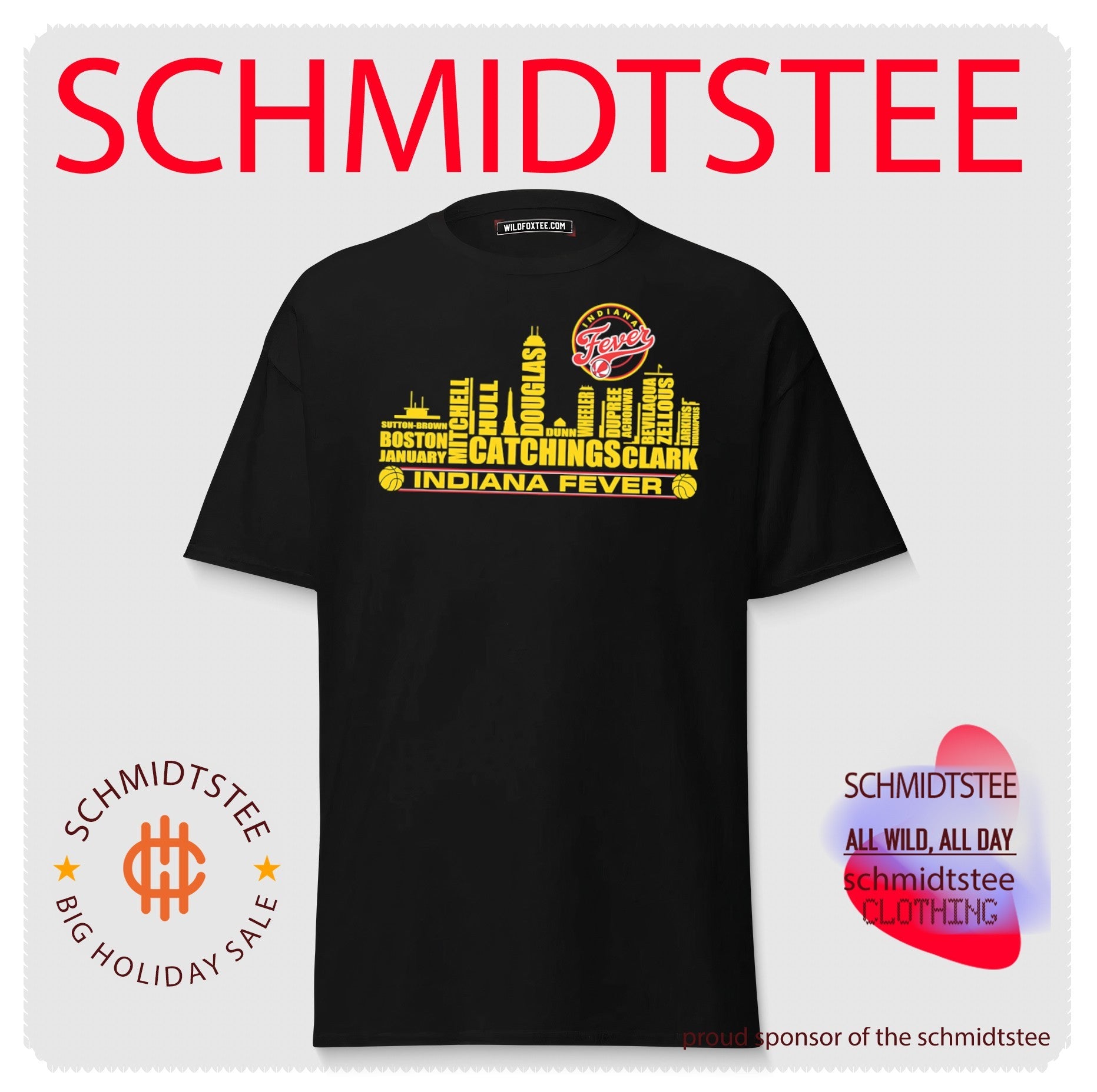 Indiana Fever Player Name Roster Skyline WNBA shirt