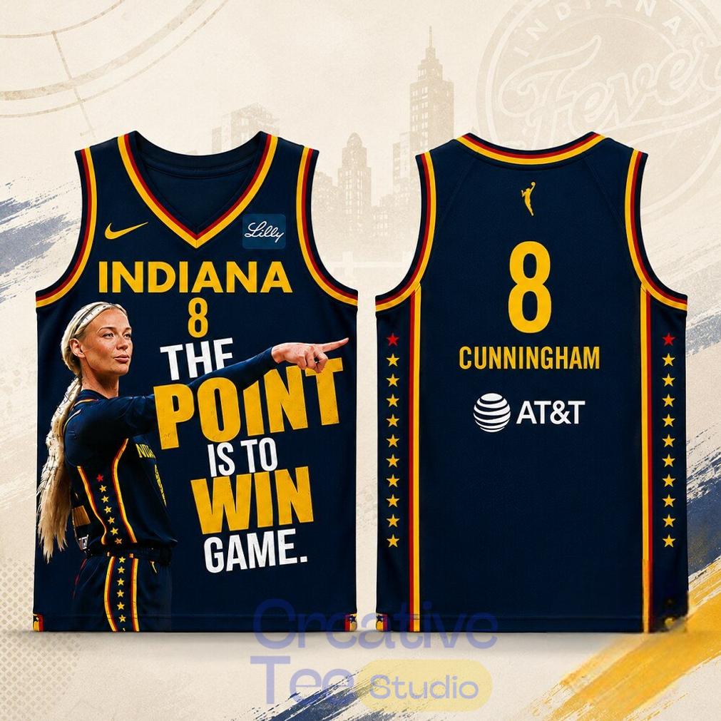 Indiana Fever Sophie Cunningham The Point Is To Win Game Pointing Jersey Shirt