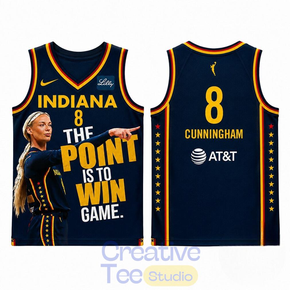 Indiana Fever Sophie Cunningham The Point Is To Win Game Pointing Jersey Shirt
