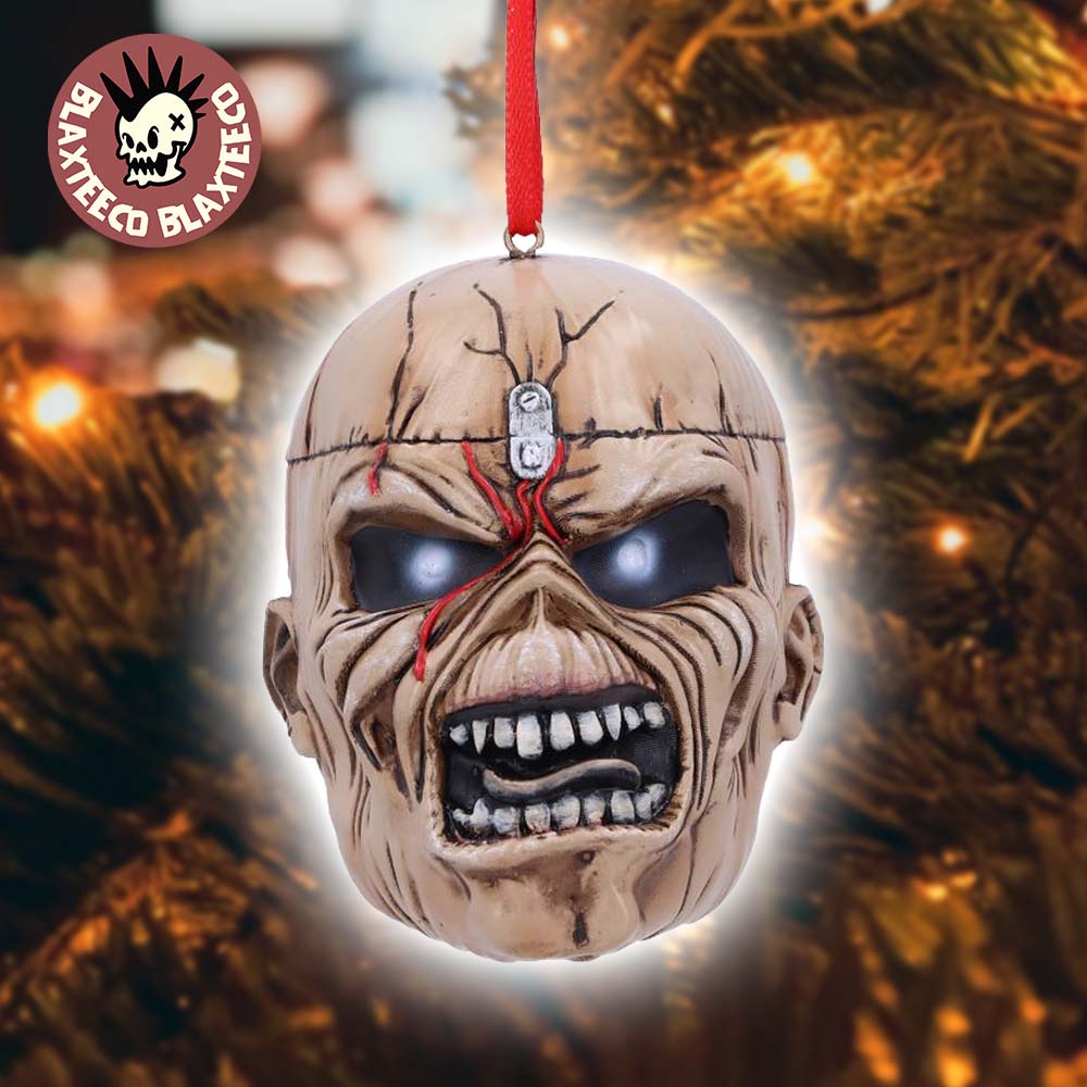 Iron Maiden Monsters Of Rock Holiday 2025 The Trooper Eddie Head Christmas Tree Decorations Ornament